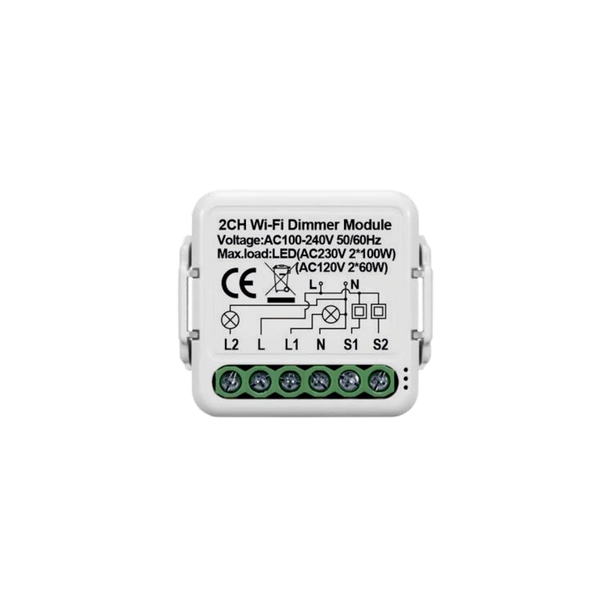 2 Kanal Mini Dımmer Modülü WiFi ZAI-SDM-2