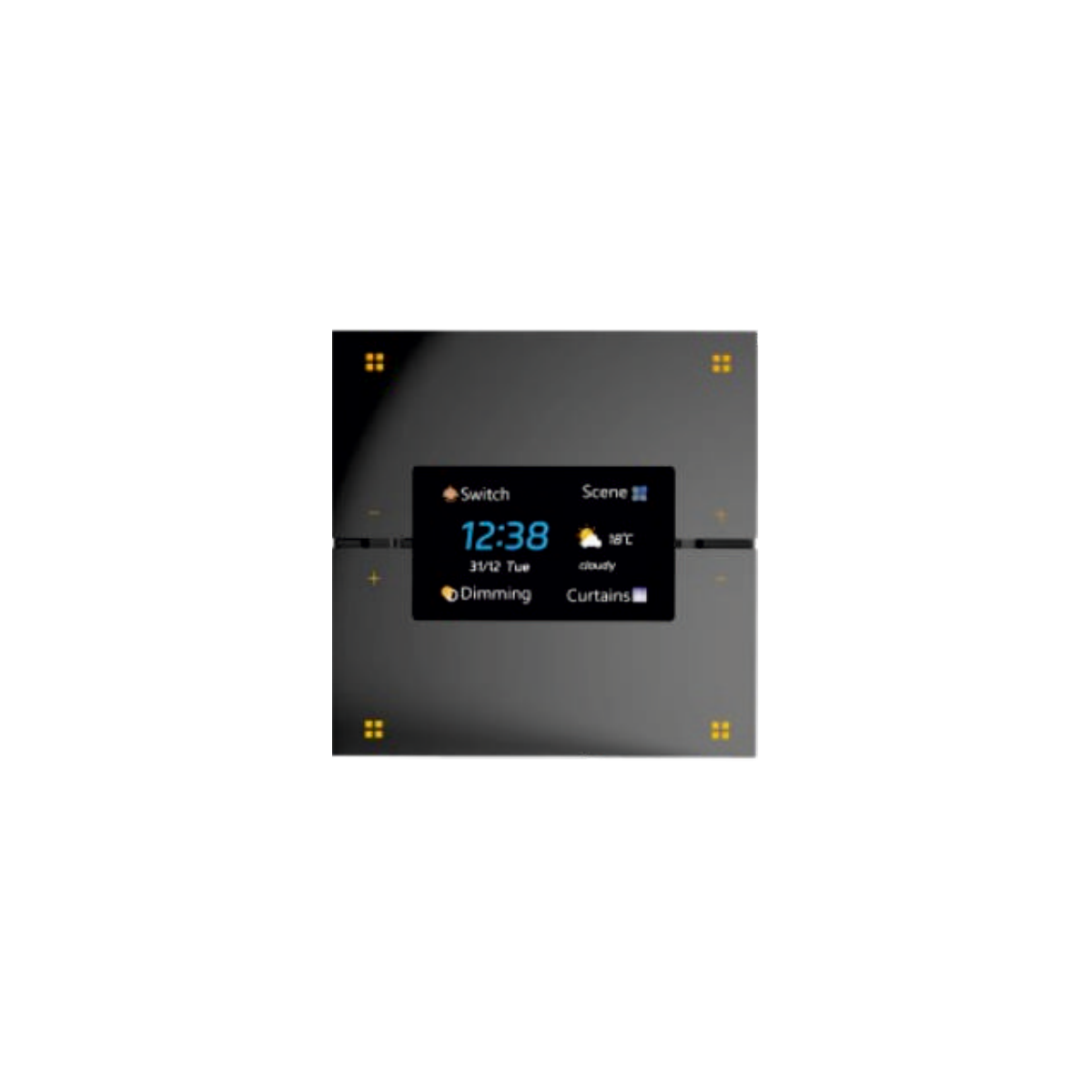 4 Butonlu Ekranlı Akıllı Anahtar 8 Buton - 4 Röle Zigbee ( Zigbee Gateway İle Çalışır ) ZAI-SIS-48SZ