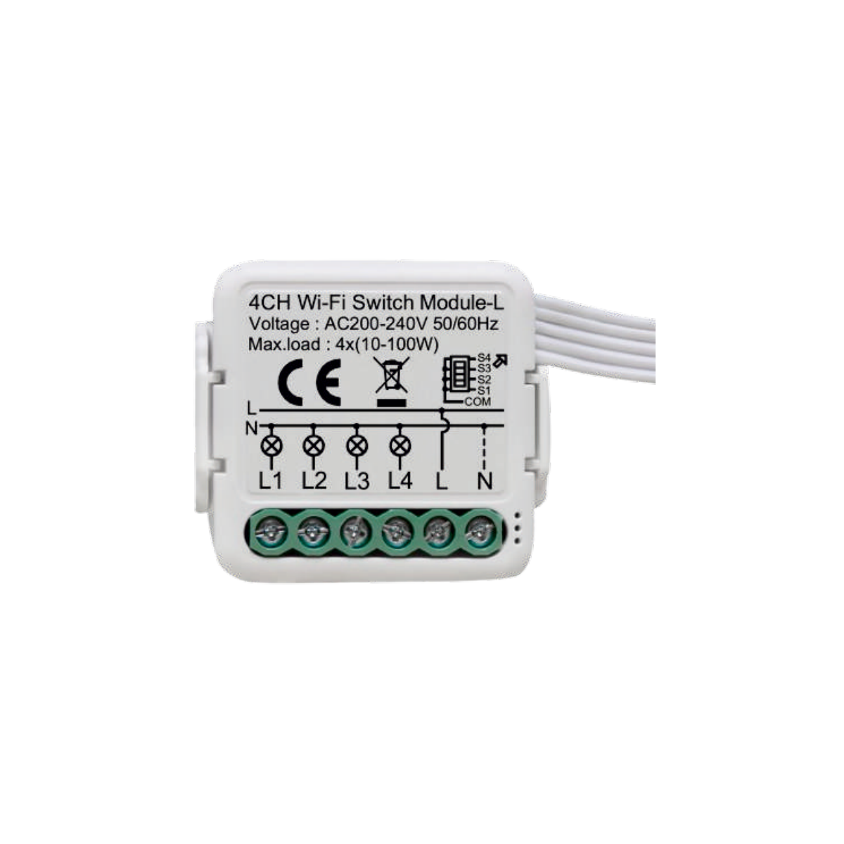 4 Kanal Mini Anahtar Modülü - Nötrsüz WiFi ZAI-SSM-NM4